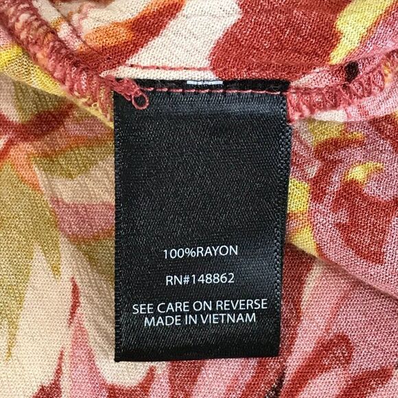 Torrid Rayon Crepe Tie Flutter Sleeve Peasant Top Women's Plus Size 1/1X Floral - Picture 9 of 11